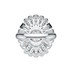 10K Gold Semi Mount Ring Setting Round RD 8x8mm BAG 6X3mm Moissanite Accent DHJ