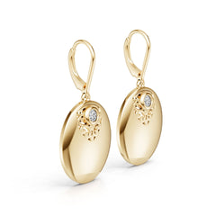14K Gold Semi Mount Earrings Setting Round Ro 3x3mm Syz Jewelry