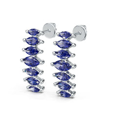 Platinum Semi Mount Earrings Setting Round Ro 6x3mm Syz Jewelry