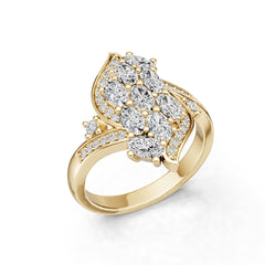 14K Gold Semi Mount Ring Setting Oval Ov 5x3mm Syz Jewelry