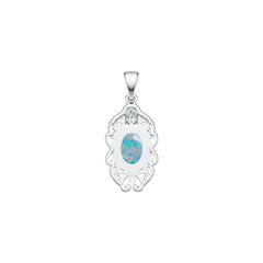 Sterling Silver Semi Mount Pendant Setting Oval OV 9x7mm Cabochon Syzjewelry