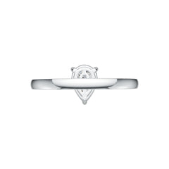 18K Gold Semi Mount Ring Setting Pear PE 9X6mm with Diamond Accent DHJ