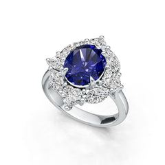 Sterling Silver Semi Mount Ring Setting Round Ro 10x8mm Syz Jewelry