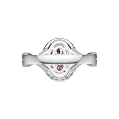Sterling Silver Semi Mount Ring Setting Oval OV 10X8mm Halo Twist Shank Syzjewelry