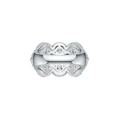Sterling Silver Semi Mount Ring Setting Oval OV 4X3mm with White Topaz Twist Ring - Syzjewelry