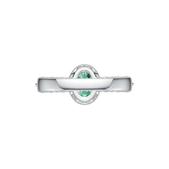 14K Gold Semi Mount Ring Setting Oval OV 8X6mm Diamond Accent DHJ