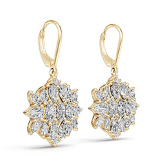 Sterling Silver Semi Mount Earrings Setting Round Ro 5x3mm Diamond Accent DHJ