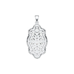 Sterling Silver Semi Mount Pendant Setting Oval OV 6X4mm DHJ