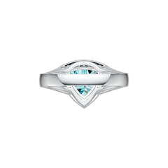 Sterling Silver Semi Mount Ring Setting Trillion Tri 9x9mm White Topaz N0293 Syzjewelry