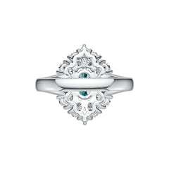 14K Gold Semi Mount Ring Setting Oval OV 7X5mm Diamond Accent DHJ
