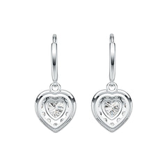 Sterling Silver Semi Mount Earrings Setting Heart HT 5.5X5.5mm DHJ