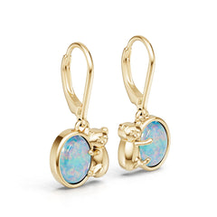 18K Gold Semi Mount Earrings Setting Round Ro 8x6mm Syz Jewelry