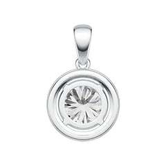 Sterling Silver Semi Mount Pendant Setting Round RD 10X10mm Halo White Topaz Syzjewelry