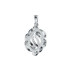 Sterling Silver Semi Mount Pendant Setting Round RD 1.5mm DHJ