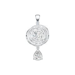 Platinum Semi Mount Pendant Setting Round RD 11x11mm DHJ