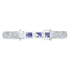 Platinum Semi Mount Bracelet Setting Emerald Em 13x10mm Syz Jewelry