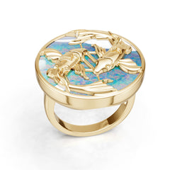 10K Gold Semi Mount Ring Setting Round Ro 23x23mm Syz Jewelry