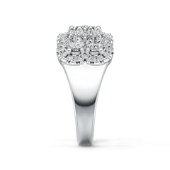 14K Gold Semi Mount Ring Setting Oval OV 4X3mm Diamond Accent DHJ