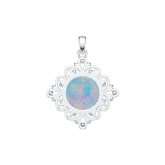 Platinum Semi Mount Pendant Setting Round RD 15x5mm DHJ