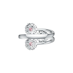 14K Gold Semi Mount Ring Setting Round RD 4x4mm Diamond Accent DHJ