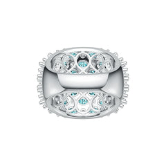 10K Gold Statement Ring with or Moissanite Moissanite Accent DHJ