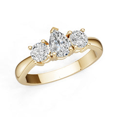 Platinum Semi Mount Ring Setting Pear Pe 7x5mm Syz Jewelry