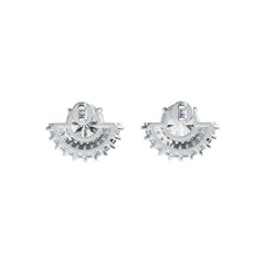 14K Gold Semi Mount Earrings Setting Round RD 8x8mm DHJ