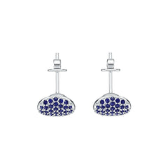 18K Gold Pave Earrings with or Moissanite Diamond Accent DHJ