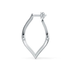 18K Gold Dangle Earrings Geometric with or Moissanite Diamond Accent DHJ