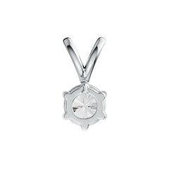Sterling Silver Semi Mount Pendant Setting Round RD 6x6mm DHJ