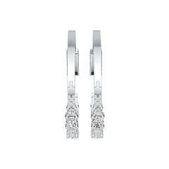 Platinum Semi Mount Earrings Setting Oval OV 6X4mm Diamond Accent DHJ