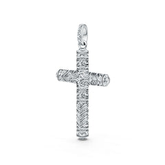 Sterling Silver Pendant Solid Cross Theme DHJ