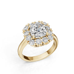 Platinum Semi Mount Ring Setting Cushion Cu 5x8mm Diamond Accent Syz Jewelry