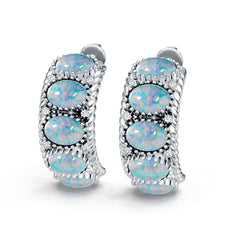 Platinum Semi Mount Earrings Setting Round Ro 7x5mm Syz Jewelry