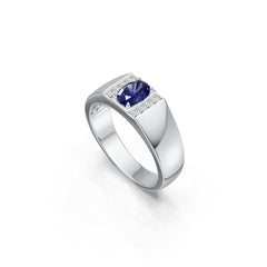 Men's Sterling Silver Semi Mount Ring Setting Oval OV 7x5mm Syzjewelry