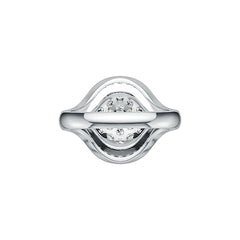 14K Gold Cluster Ring with or Moissanite Diamond Accent DHJ