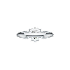 Platinum Semi Mount Ring Setting Pear PE 10X8mm Diamond Accent DHJ