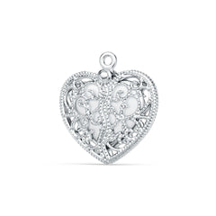 Platinum Semi Mount Pendant Setting Round Ro 6x6mm Syz Jewelry