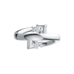 Sterling Silver Semi Mount Ring Setting Emerald OCT 7X5mm DHJ