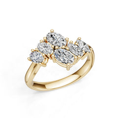 Sterling Silver Semi Mount Ring Setting Round Ro 5x4mm Diamond Accent DHJ