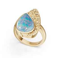 18K Gold Semi Mount Ring Setting Round Ro 15x10mm Syz Jewelry