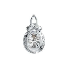10K Gold Semi Mount Pendant Setting Oval OV 10X8mm Moissanite Accent DHJ
