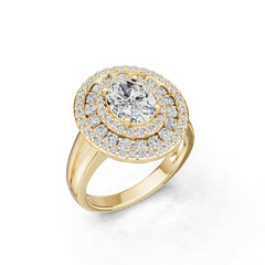Sterling Silver Semi Mount Ring Setting Round RD 9X7mm Syzjewelry