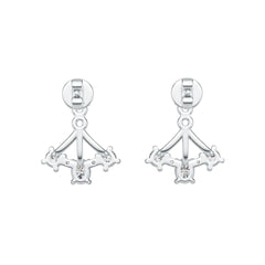 10K Gold Ear Jacket Earrings with or Moissanite Moissanite Accent DHJ