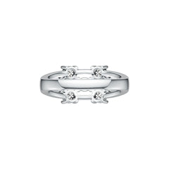 18K Gold Semi Mount Ring Setting Round RD 4x4mm DHJ