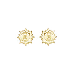 10K 14K Gold or Platinum Semi Mount Earrings Setting Round Rd Diamond Accent Syzjewelry