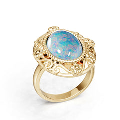 18K Gold Semi Mount Ring Setting Oval Ov 14x10mm Syz Jewelry
