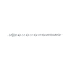 18K Gold Semi Mount Bracelet Setting Trillion TR 7X7mm with or Moissanite Diamond Accent DHJ