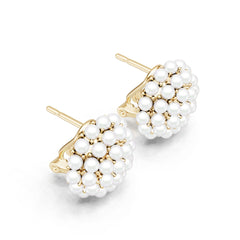 Platinum Semi Mount Earrings Setting Round Ro 3x3mm Syz Jewelry
