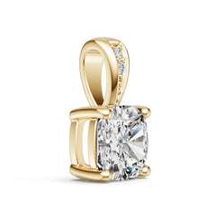Platinum Semi Mount Pendant Setting Cushion Cu 5x6mm Diamond Accent Syz Jewelry